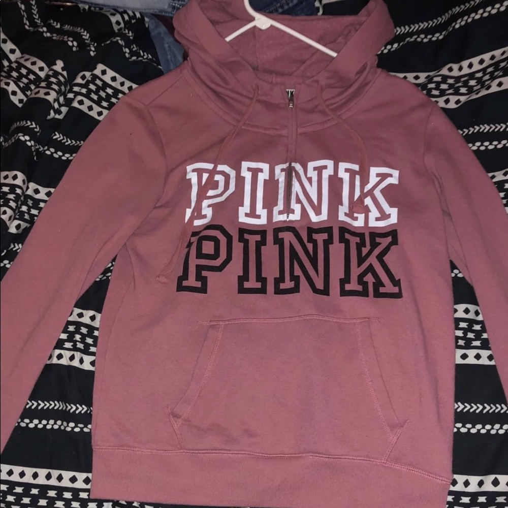PINK half zip hoodie